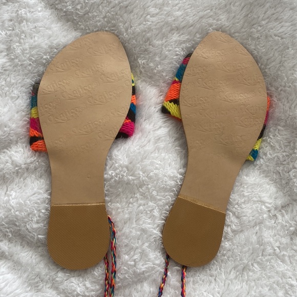 Colorful lace up slip on sandals - Picture 7 of 11